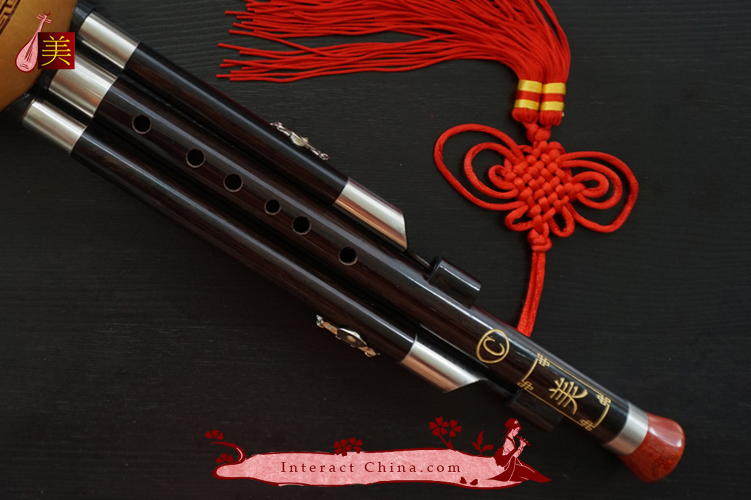 Ebony 3 Octaves Chinese Hulusi Flute Woodwind 107 + Case + How to Play